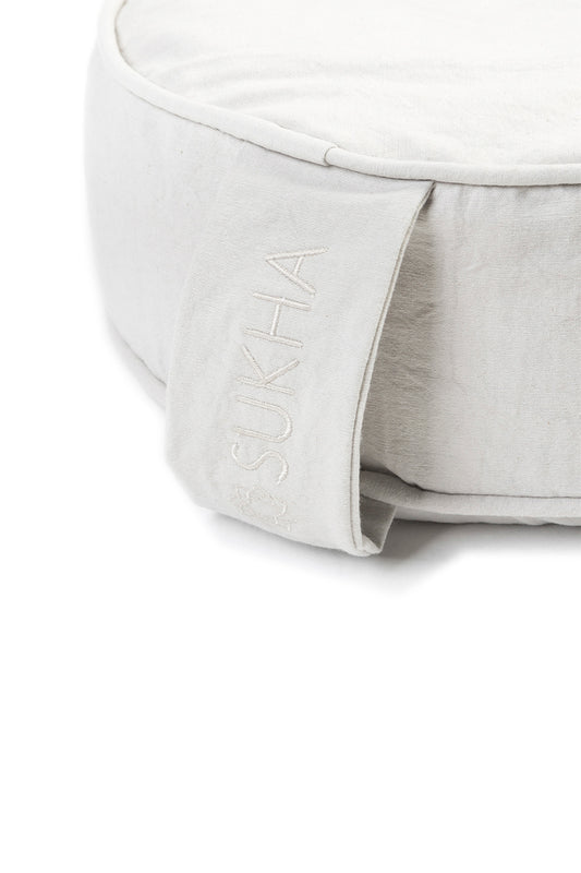 Zafu para Yoga Gris Perla Sukha