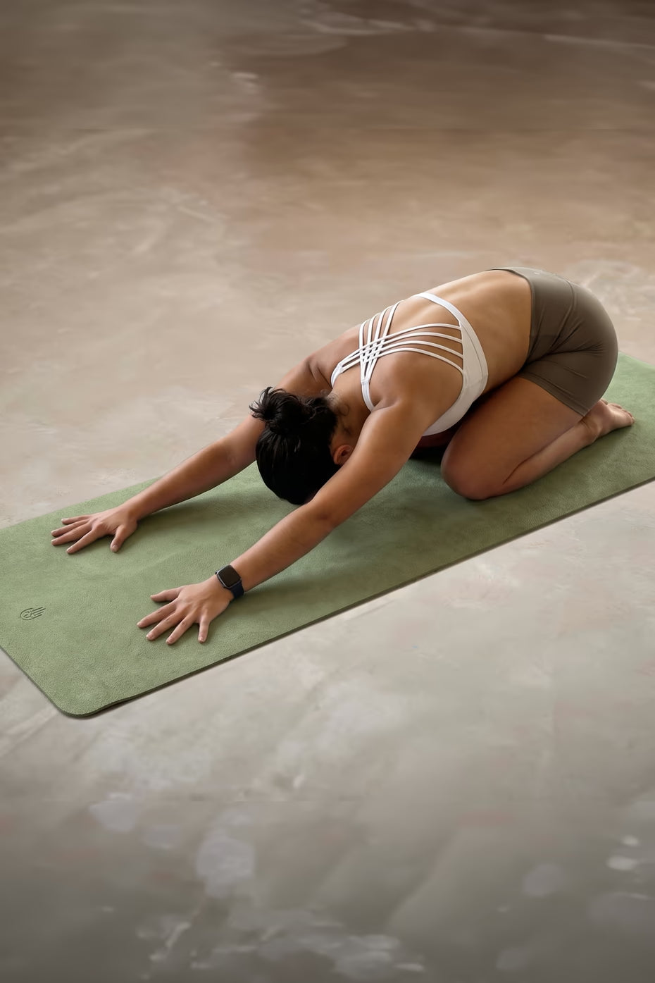 Tapete de Yoga y Pilates Fibra de Coco Color Salvia