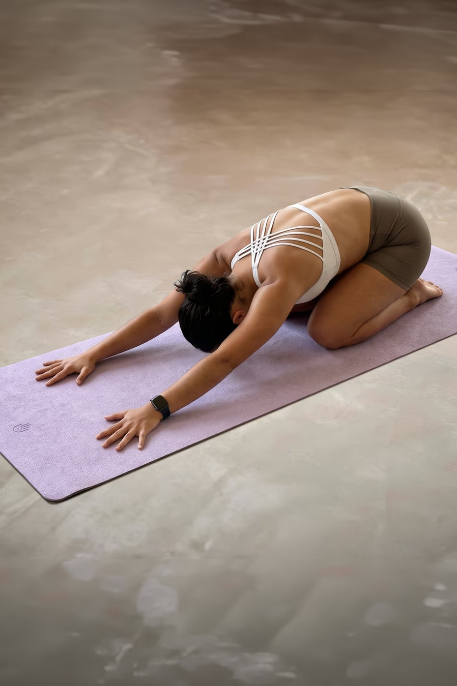 Tapete de Yoga y Pilates Fibra de Coco Color Lavanda