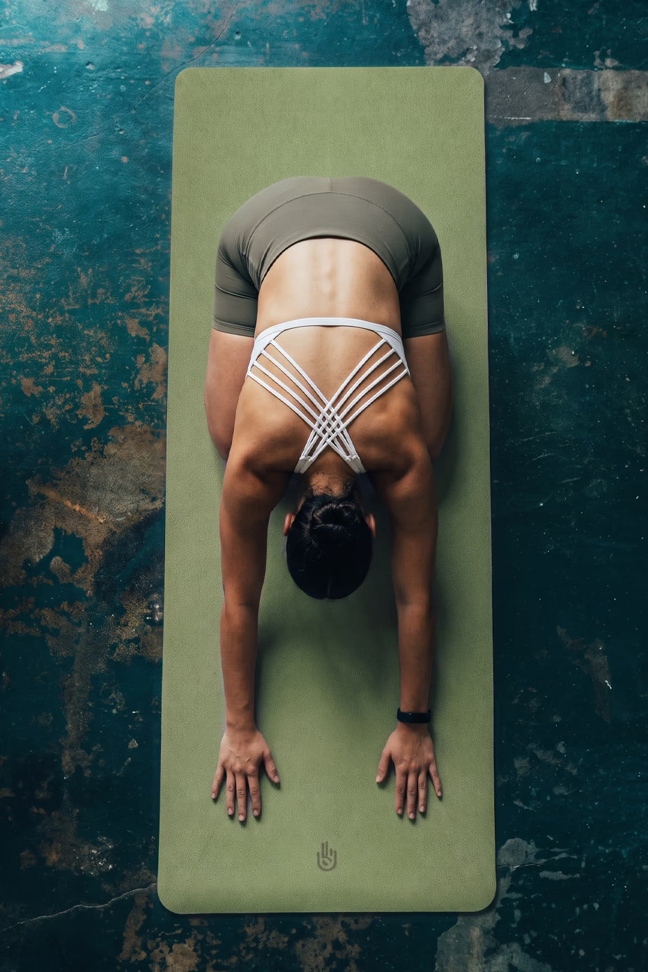 Tapete de Yoga y Pilates Fibra de Coco Color Salvia