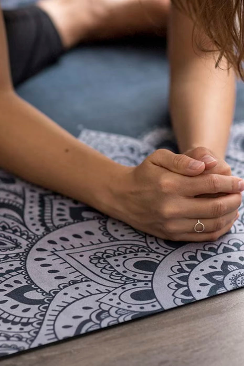 Tapete / Mat de Yoga Azul Marino con Mandala