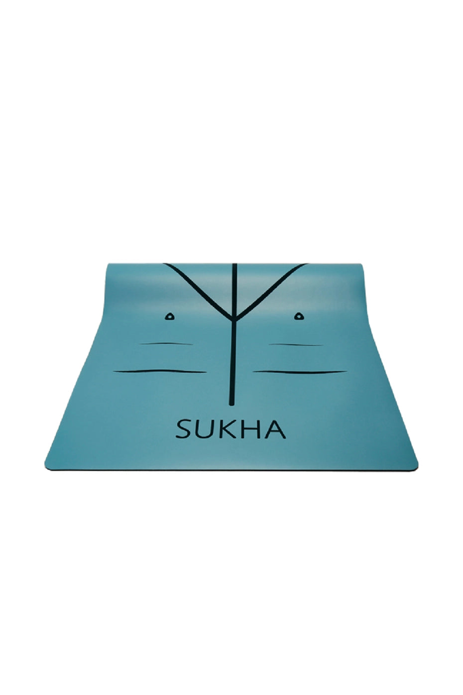 Tapete / Mat de Yoga con alineación Sukha Azul