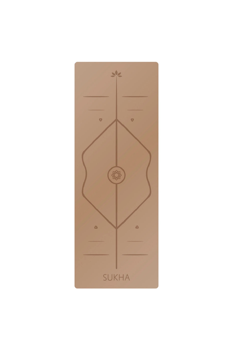 Tapete / Mat de Yoga con alineación Sukha Café