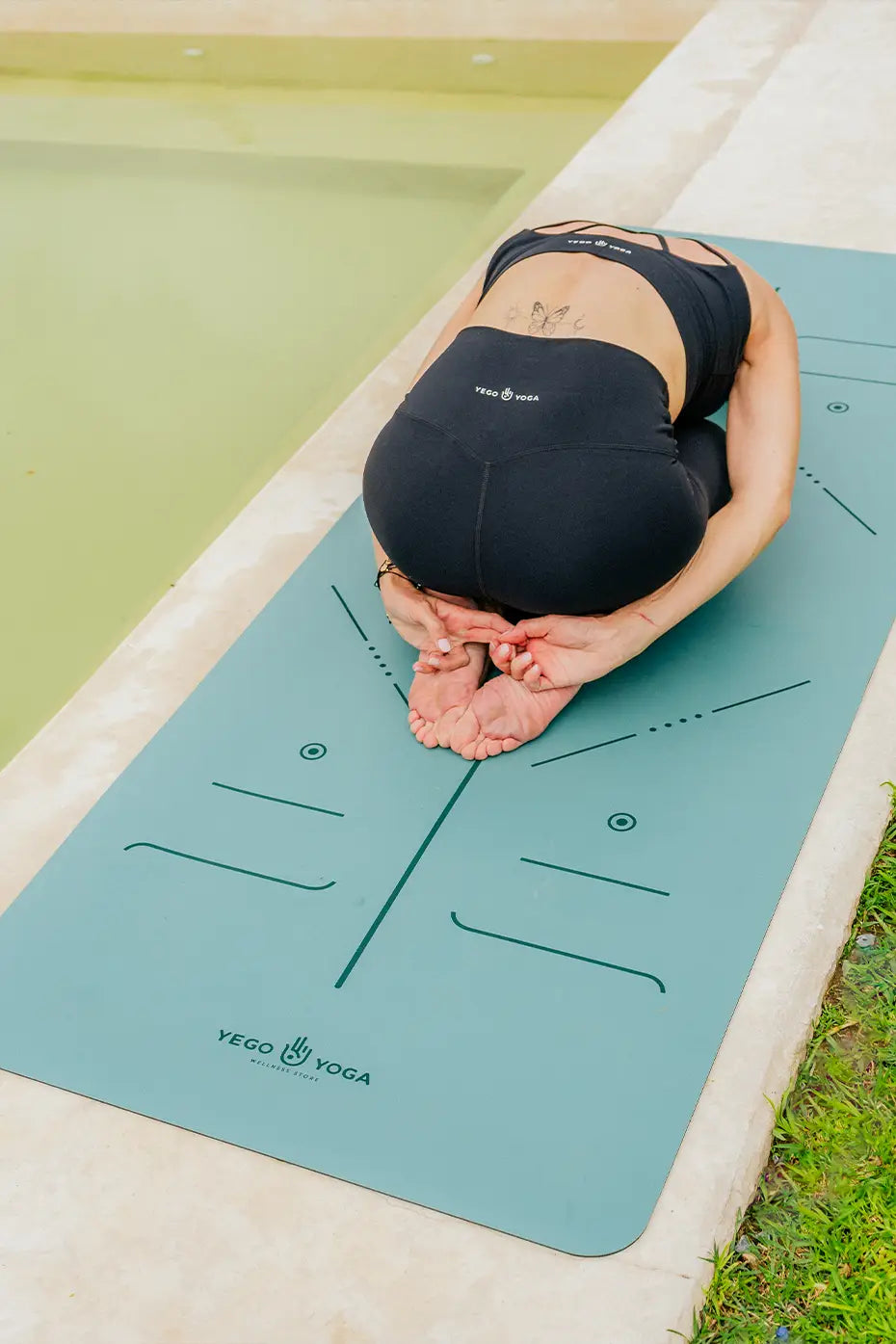 Tapete / Mat de Yoga con Alineación Menta