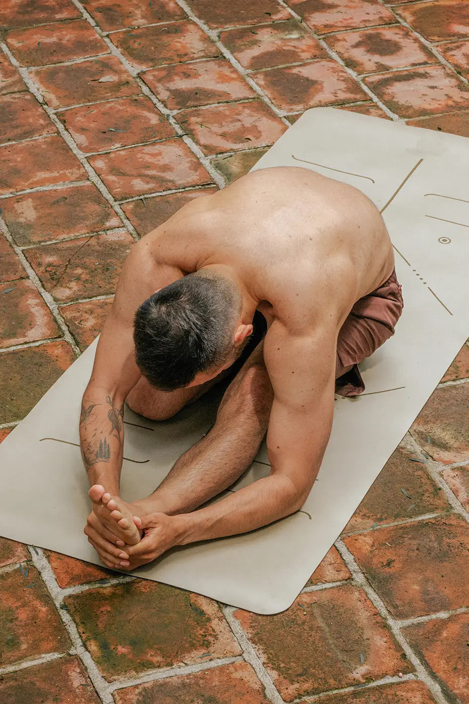 Tapete / Mat de Yoga con Alineación Arena