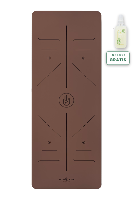 Tapete / Mat de Yoga con Alineación Chocolate