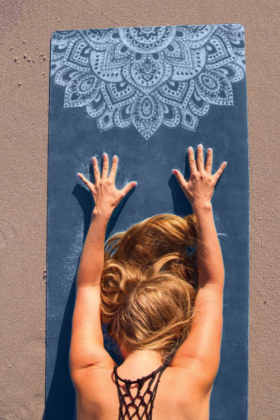 Tapete / Mat de Yoga Azul Marino con Mandala