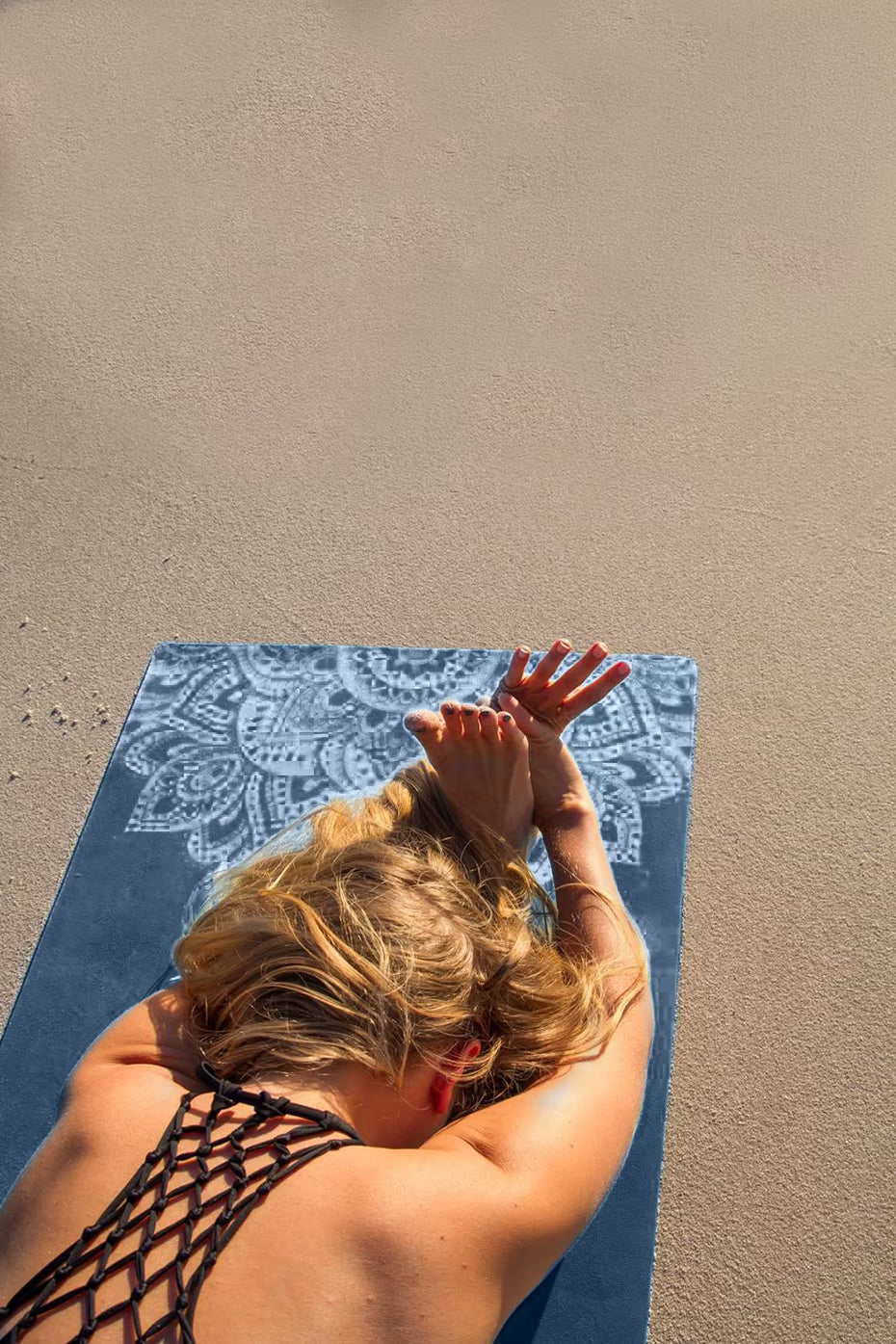 Tapete / Mat de Yoga Azul Marino con Mandala