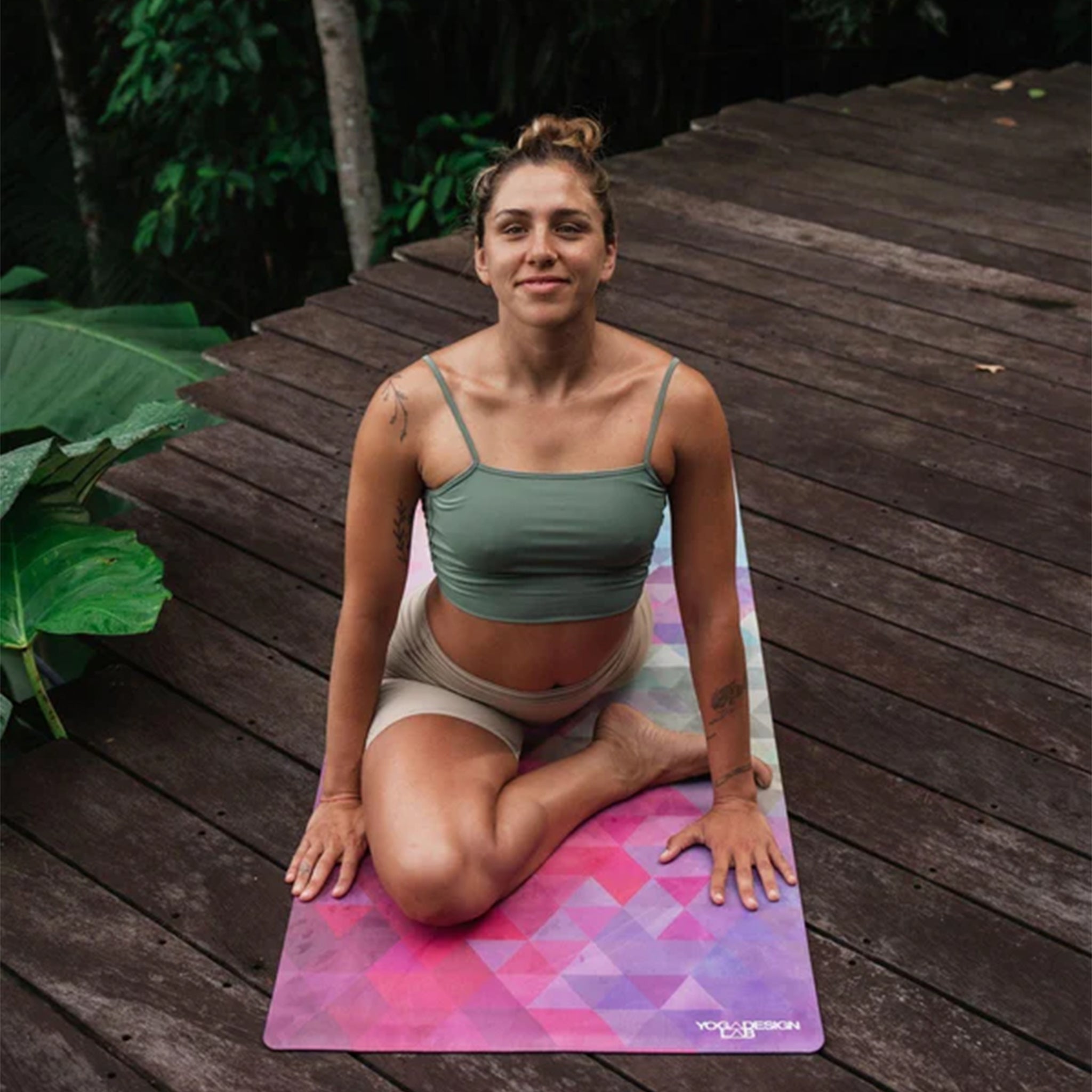 Tapete / Mat de Yoga Rosa Multicolor